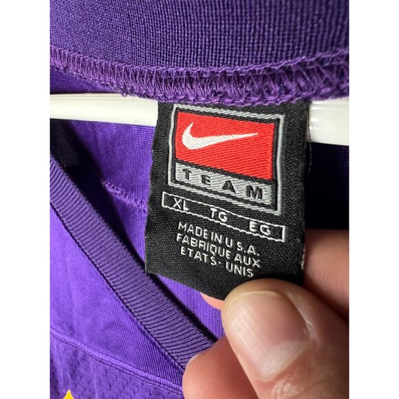 Vintage Nike Minnesota Vikings Purple Chris Carter Jersey 80 Size XL Made in USA - Picture 3 of 5